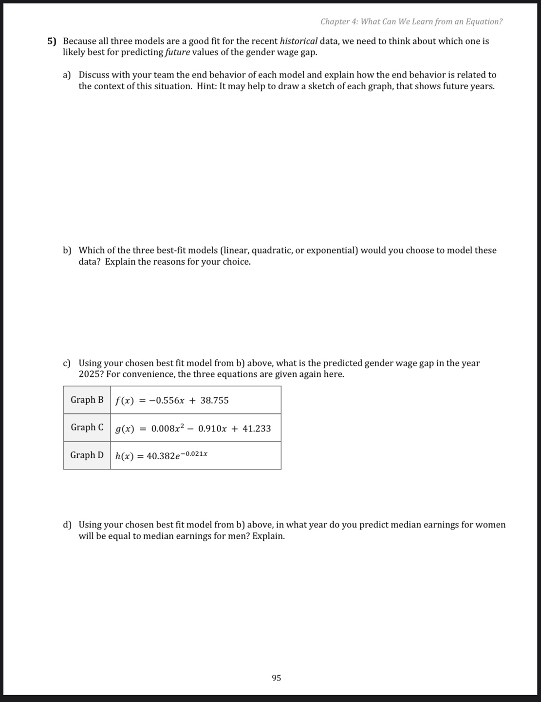 of a function to interpret function values in the context of a