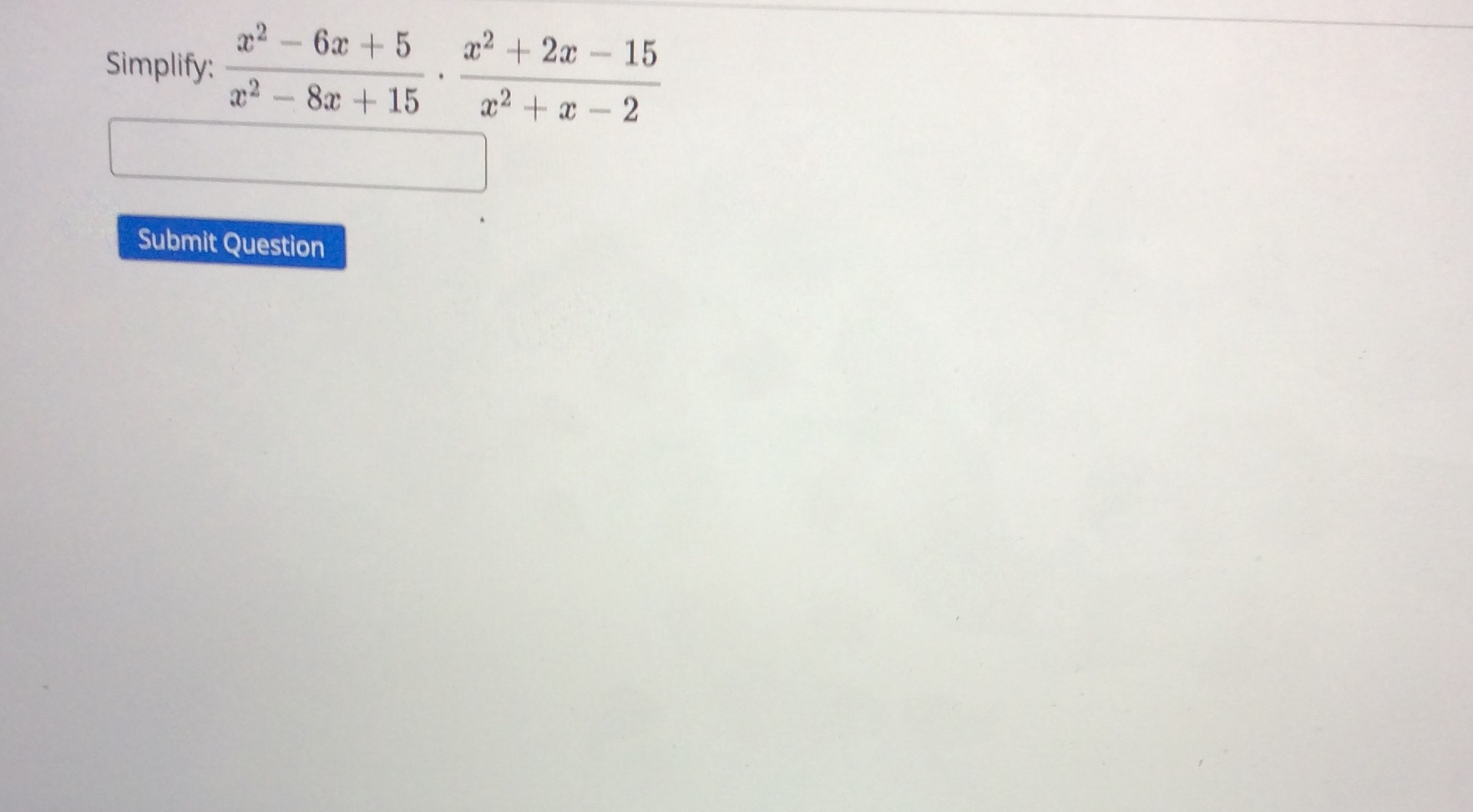 + 1x - 42 Enter the numerator and denominator separately in the