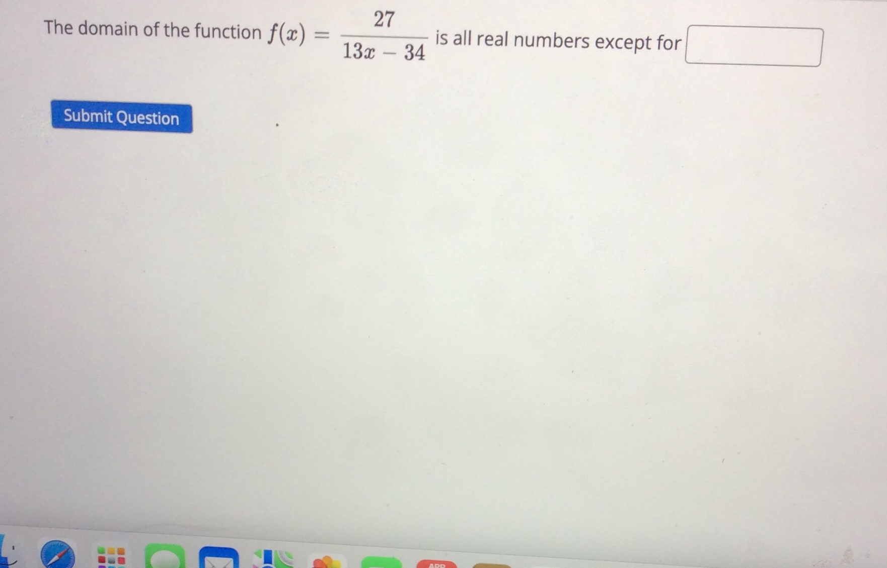 not leave either box blank. Answer: Numerator preview: Denominator preview: Submit QuestionSimplify