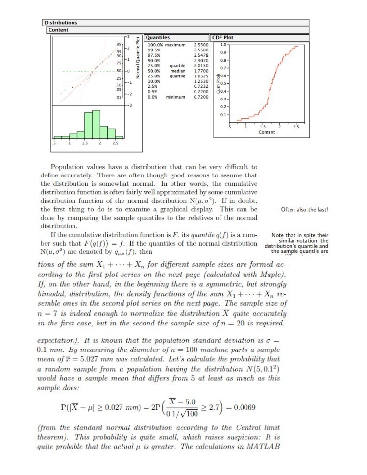  Distributions Content Quantiles CDF Plot 997 100.0% maximum 2.5500 .95- 99.5%
