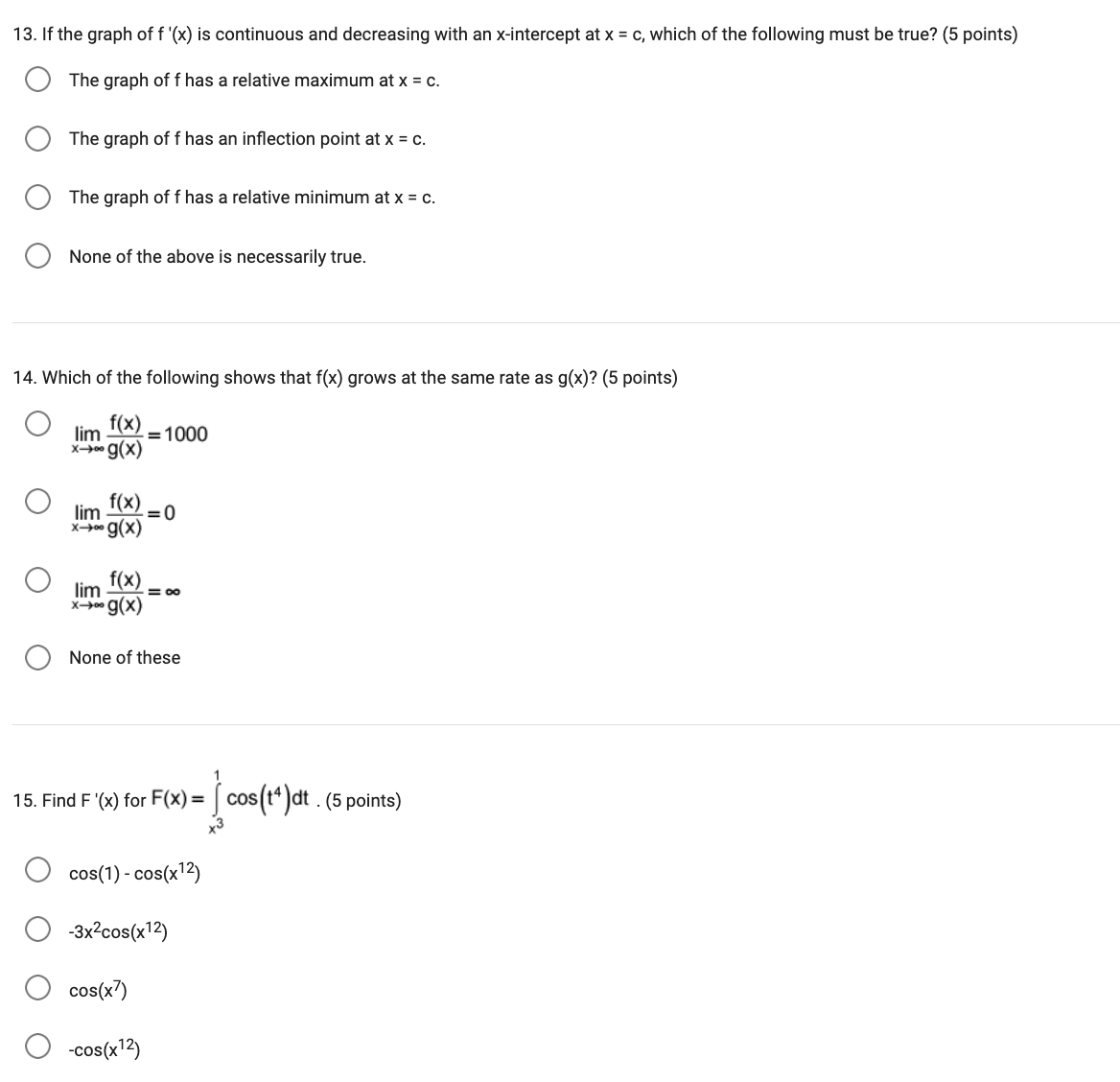 the region R is 288 square units. (5 points) O 16971 ()