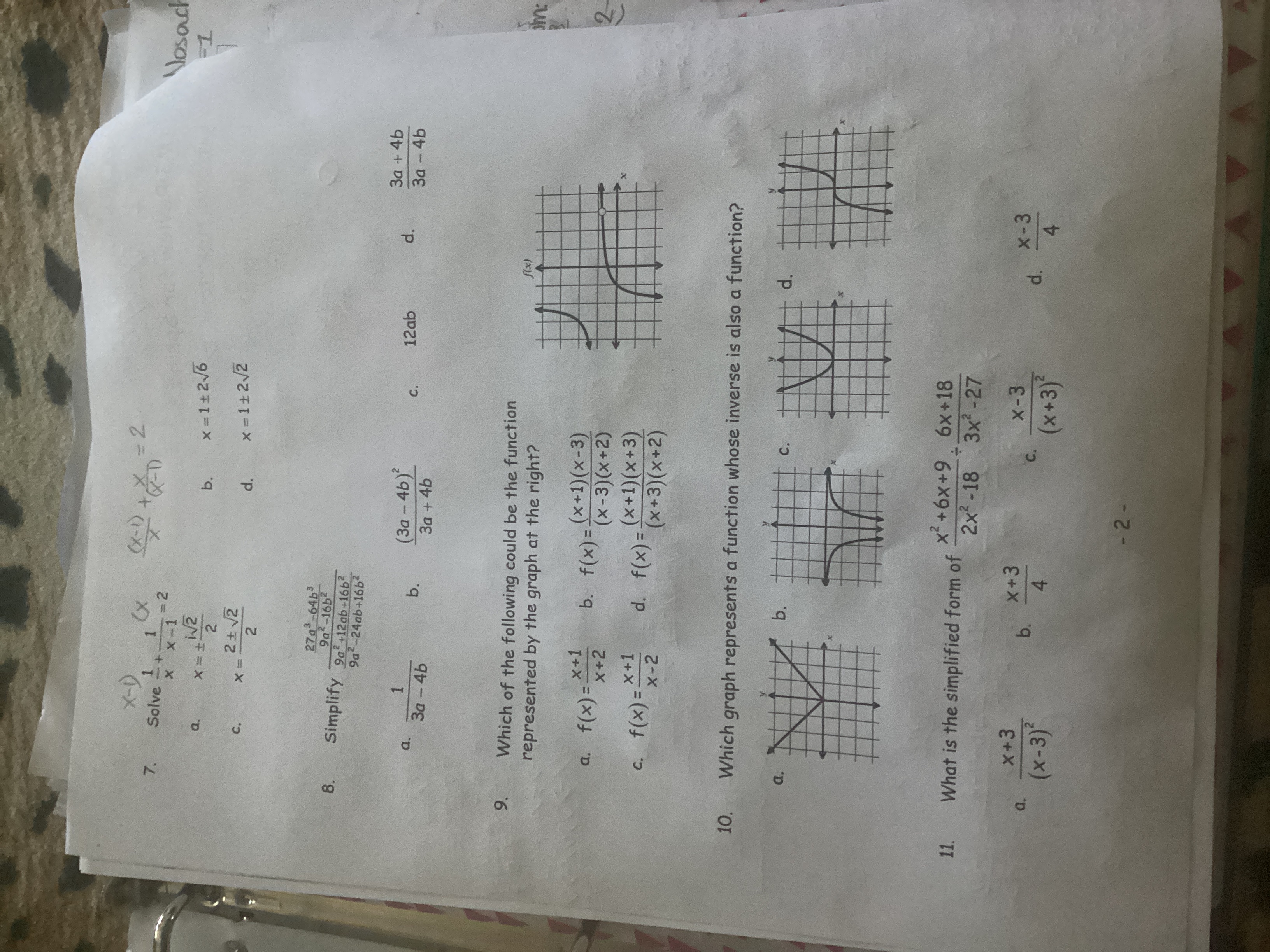  7. Solve 1 ( X - 1 + = 2 1