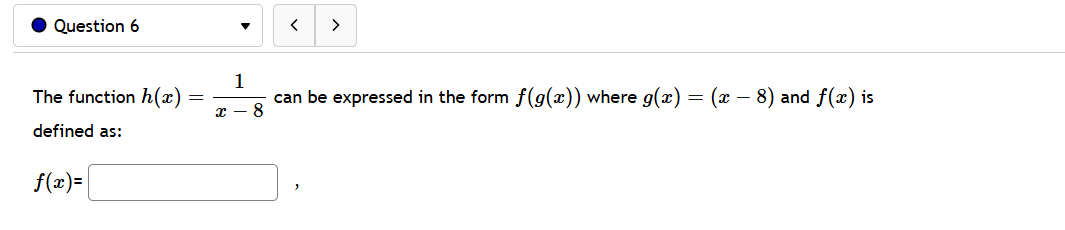 1 The function h(z) = g can be expressed in the form