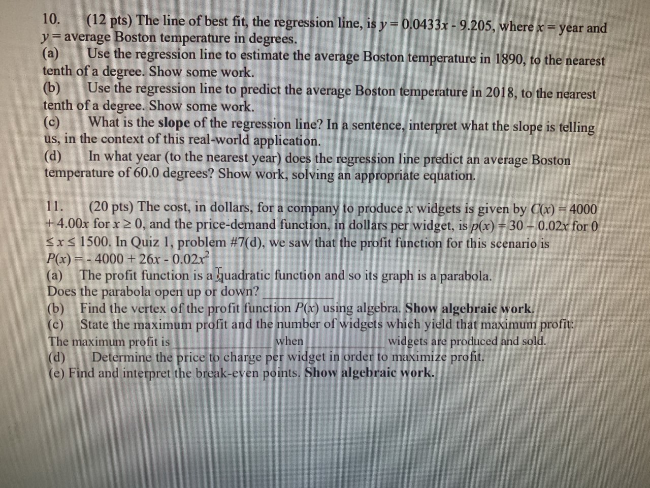 I need help with these two problems. PLease shw all work so