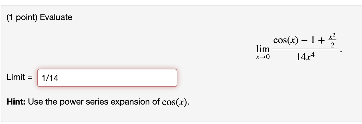 f(x) = f Answer: f (x) = + + + + What