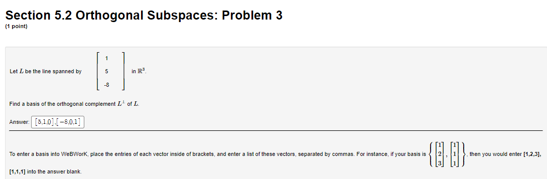 IR spanned by the vectors Find the projection matrix P that projects