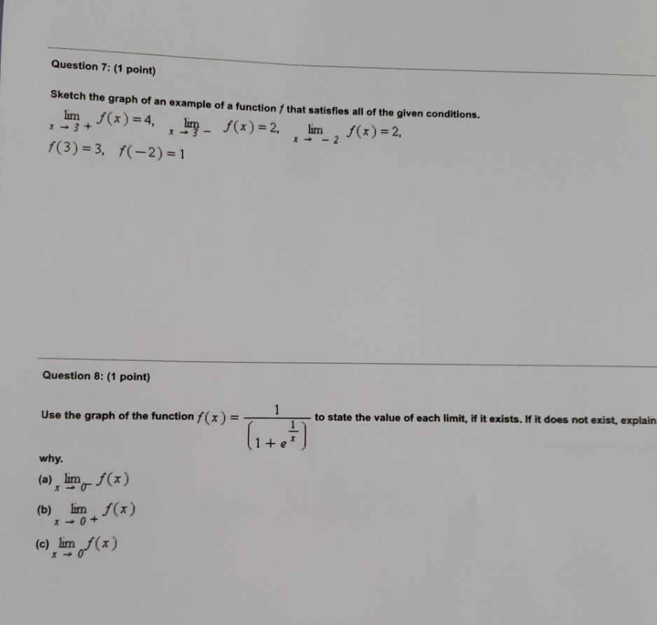 I don't understand how to solve them please help Question 7: (1