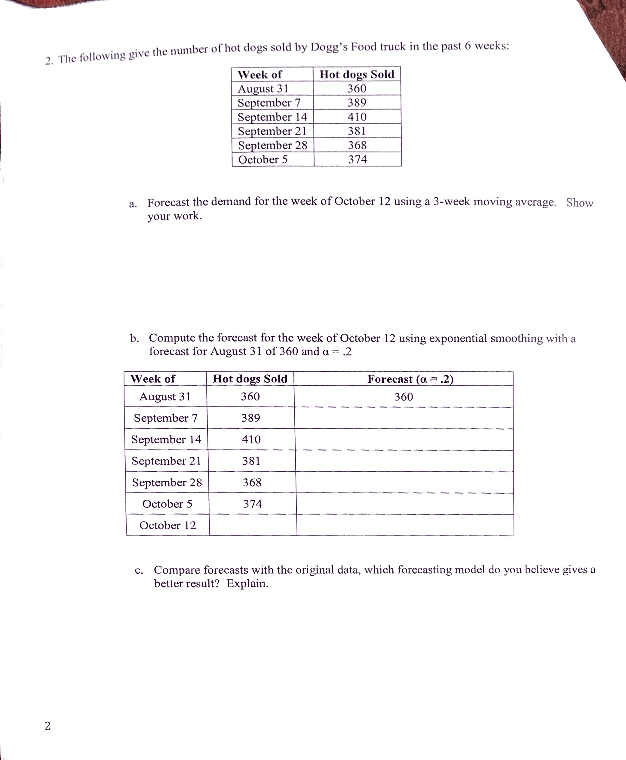 Plot the data below using your calculator's STATPLOT Time Series Plot (second