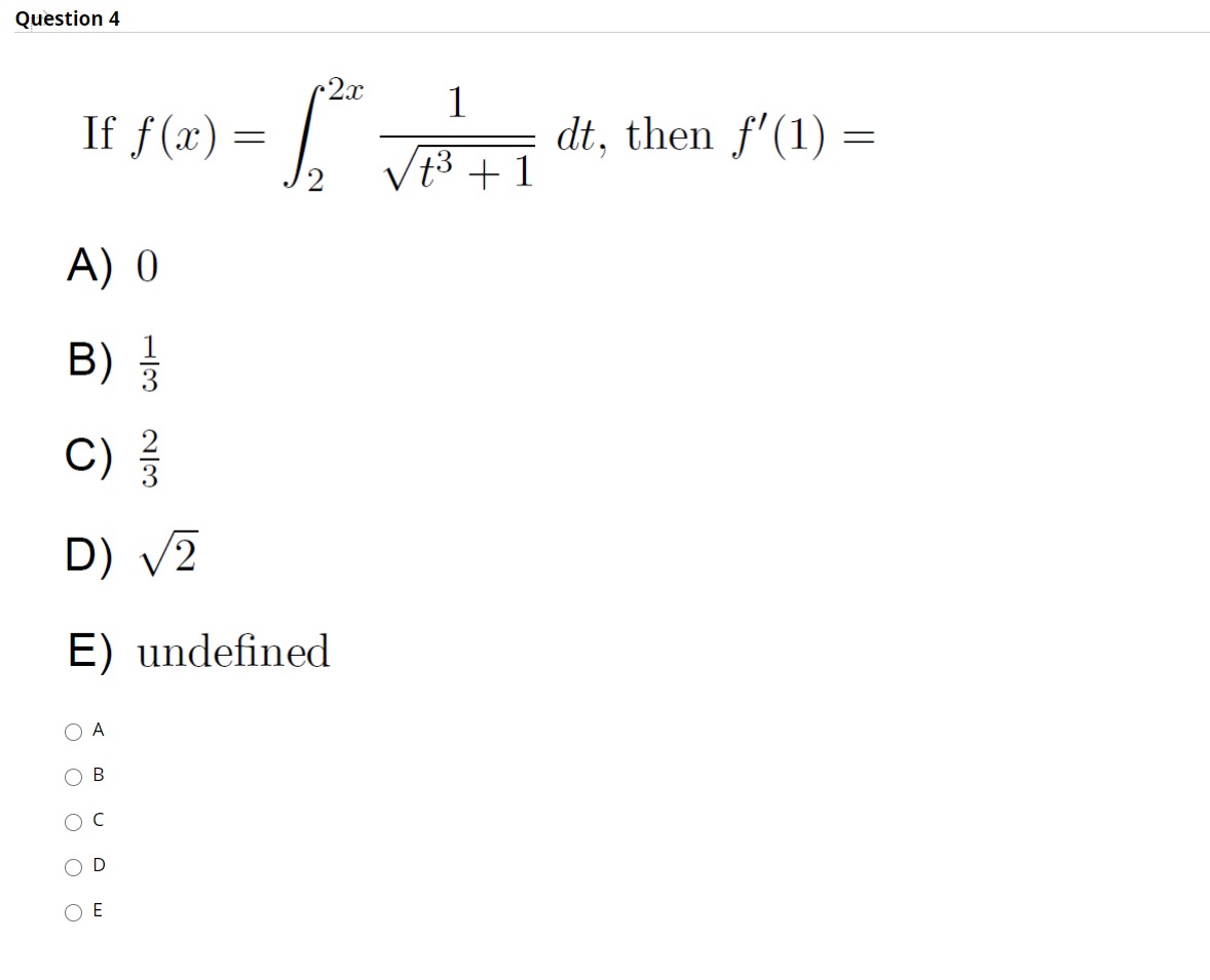 cos 0 do B) .1/2 sin2 0 do C) . 7 /6
