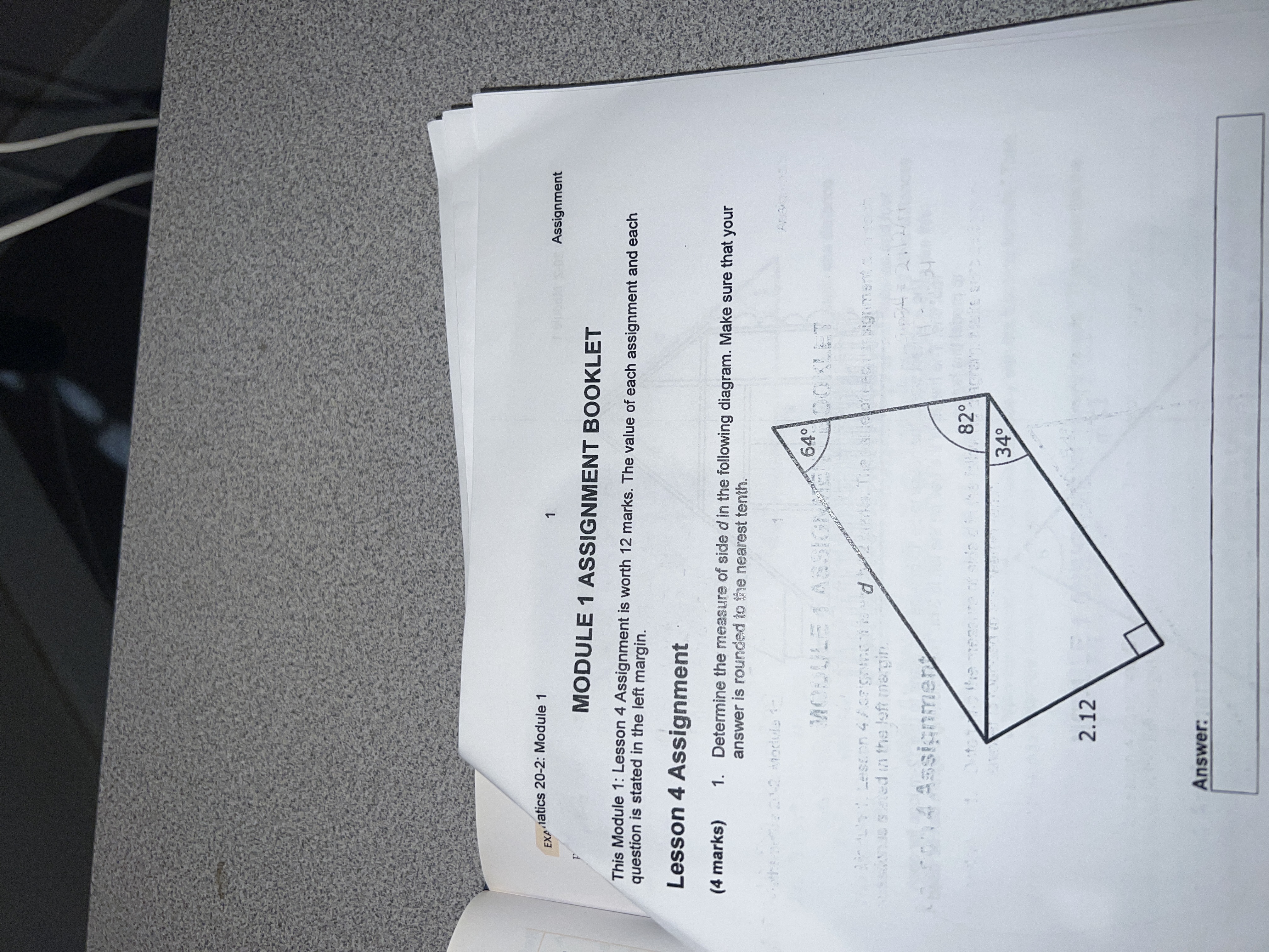  EXAntics 20-2: Module 1 Assignment MODULE 1 ASSIGNMENT BOOKLET This Module