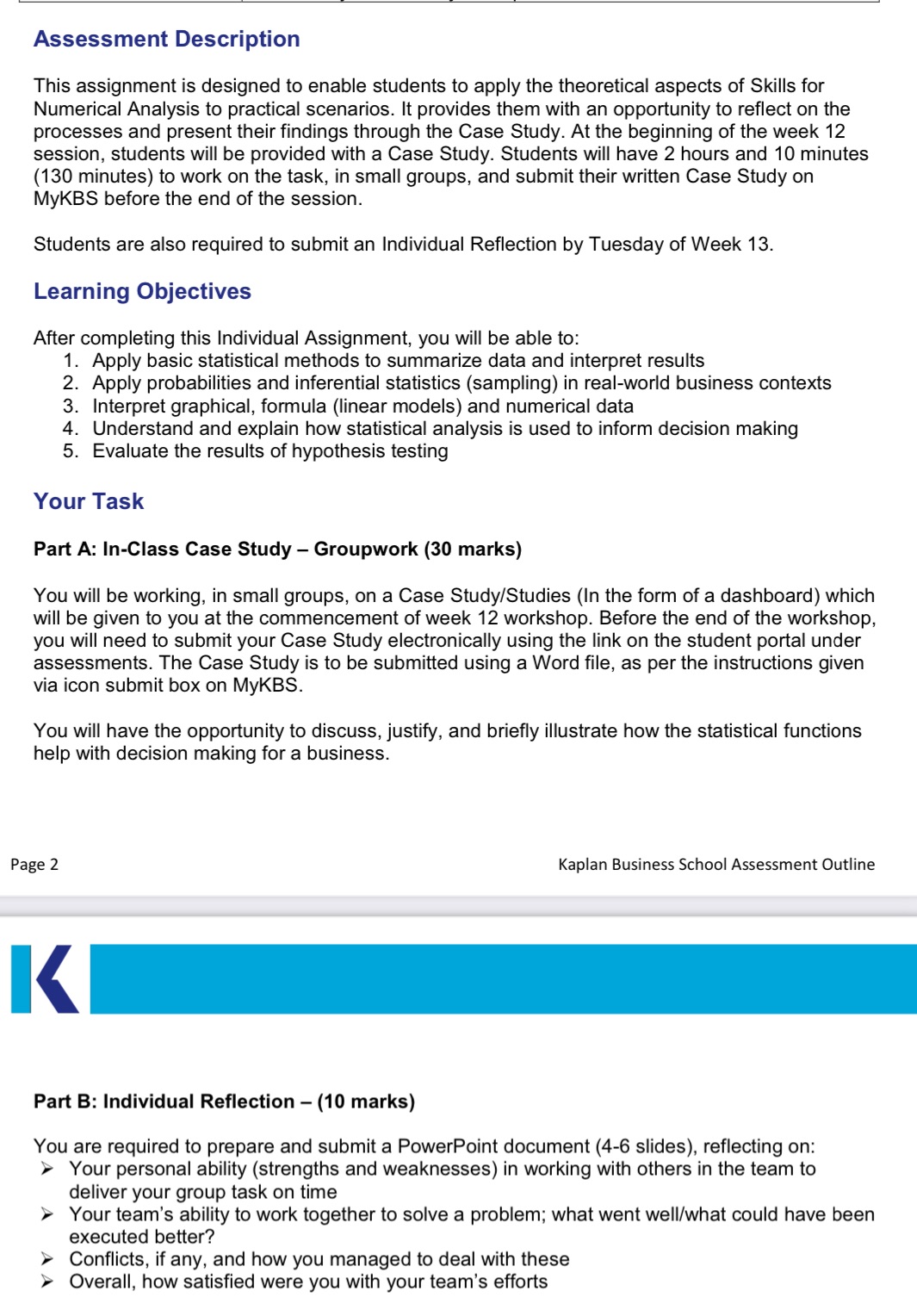 Assessment Description This assignment is designed to enable students to apply