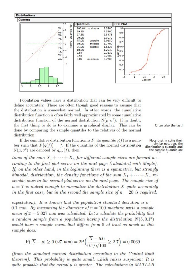  Distributions Content Quantiles CDF Plot 99- 100.0% maximum 2.5500 1.0 .95-