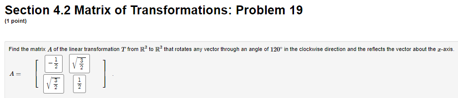 T from lit\" to R2 that rotates any 'Jectorthrough an angle oi