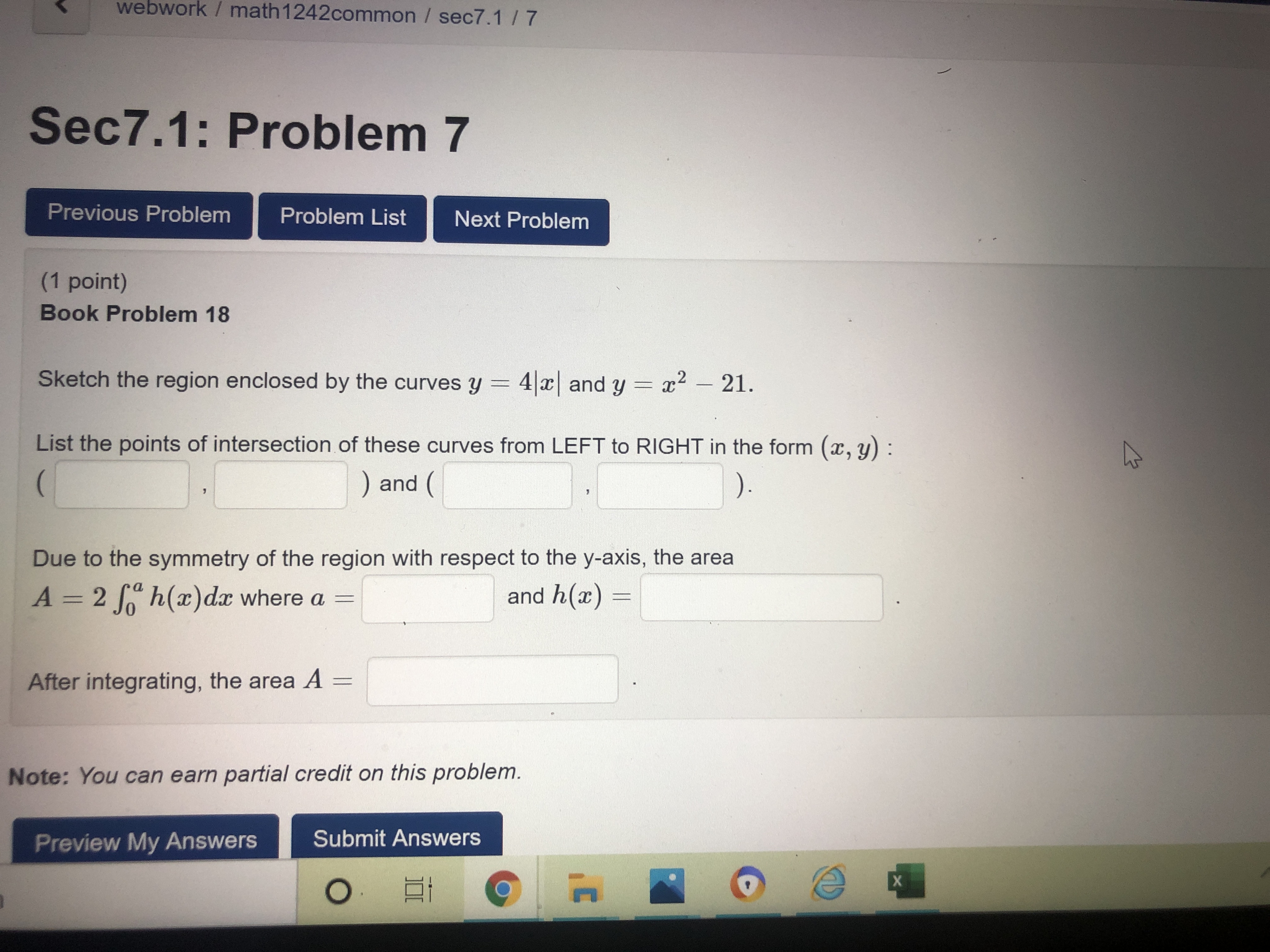 ................... webwork / math 1242common / sec7.1 / 7 Sec7.1: Problem 7