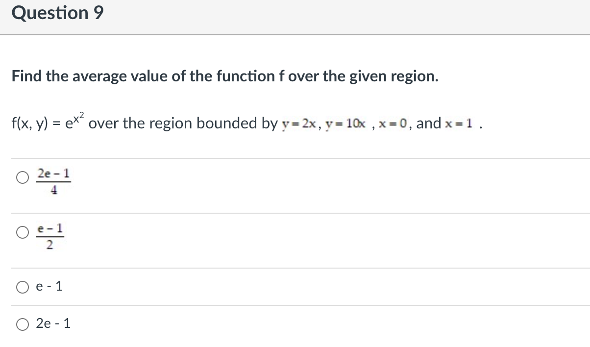 18(e - 1) 0 72(e - 1) O 216(e + 1) 18eQuestion