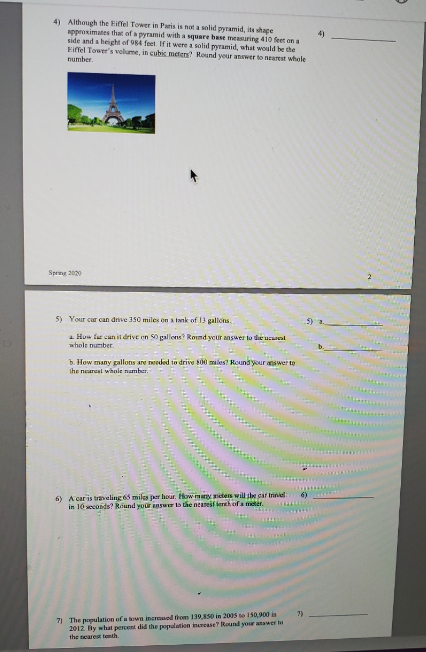 solving for geometry Although the Eiffel Tower in Paris is not a