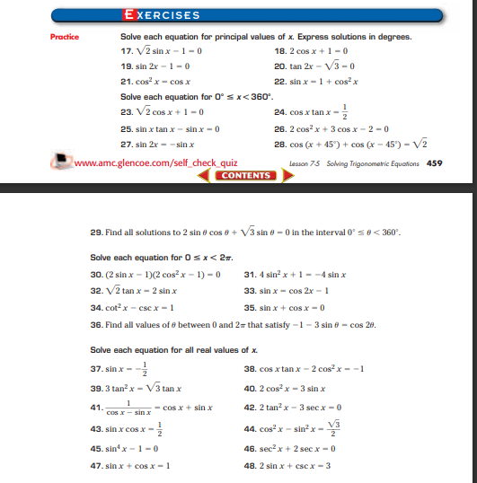 Help me do section 7-5, pages 459-60, exercises 18, 20, 22, 24,