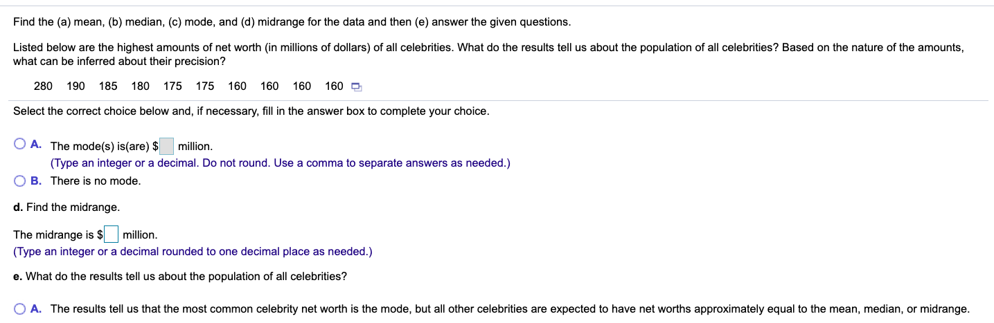 I need help sloving this applied statistics question Find the (a) mean,