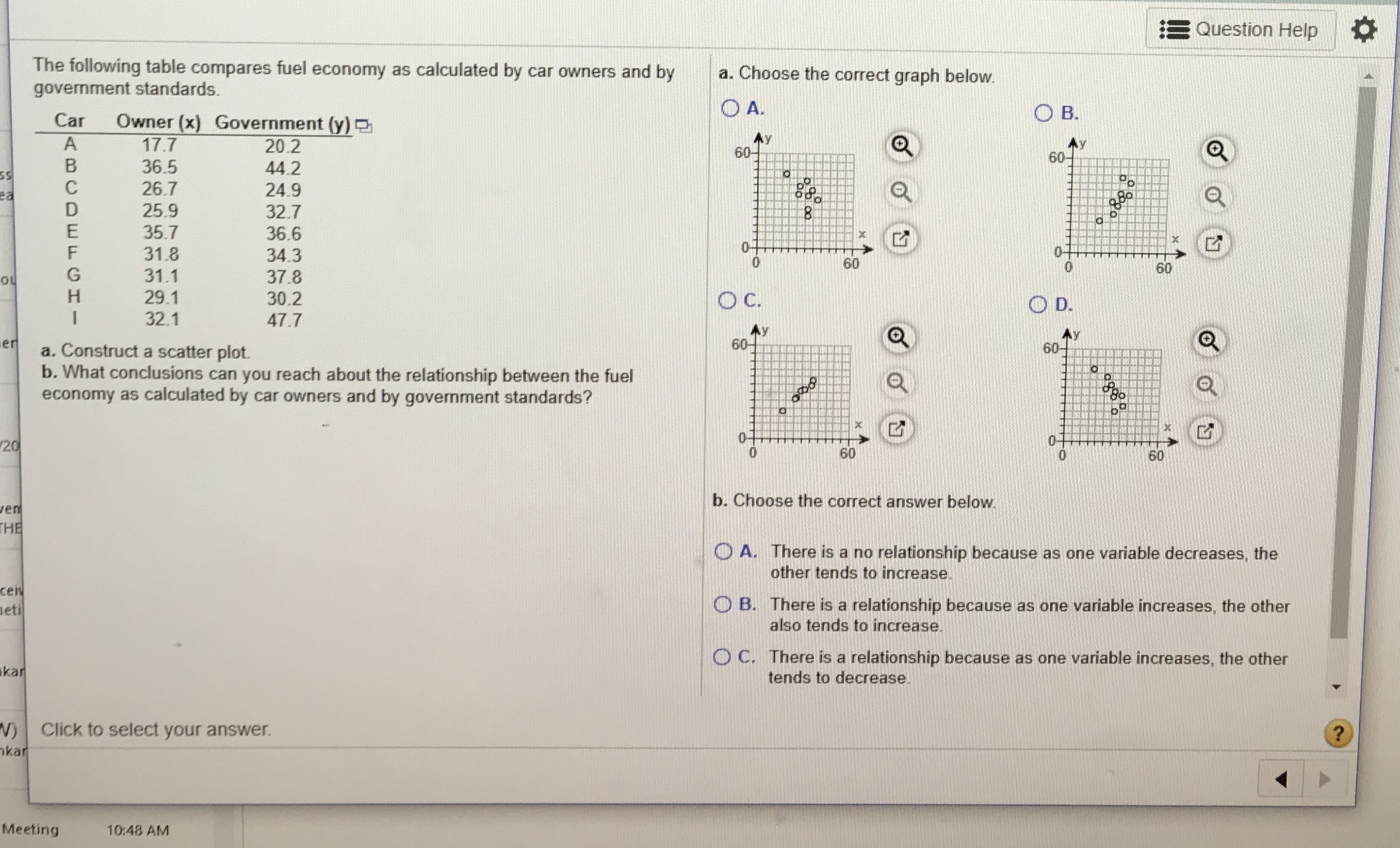 Please help with this question for my bus statistics class. Question Help