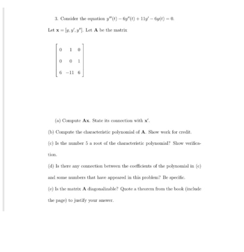 I need complete step by step solution asap. Book: Fundamental of differential