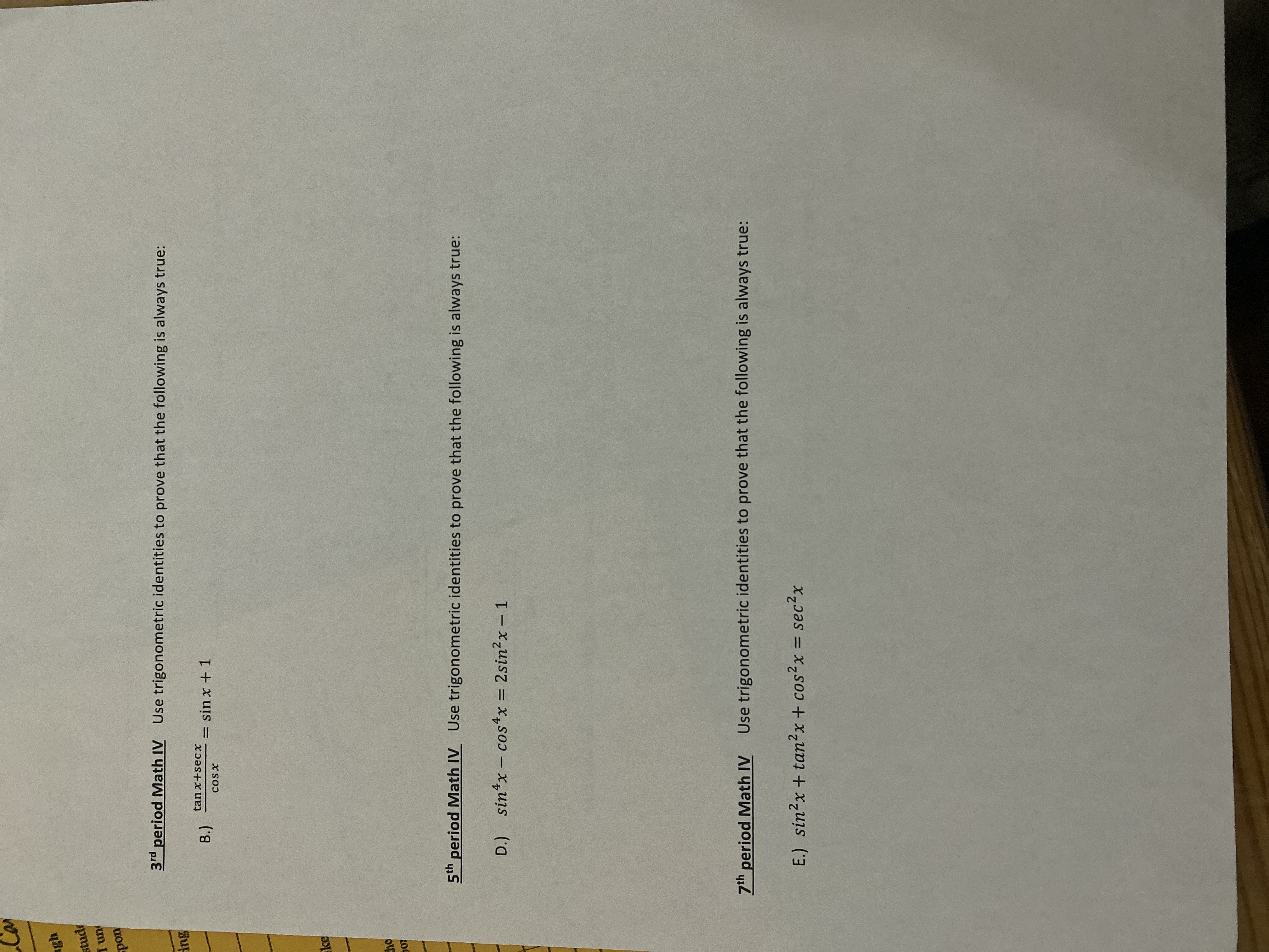 the quotient and reciprocal identities to simplify the given expression. 1. cott