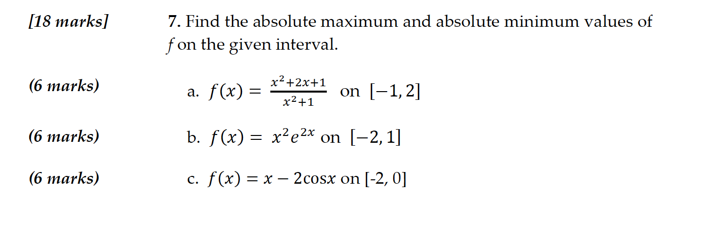 (5 marks) a. V 39999 (5 marks) b. tan 46 [18 marks]