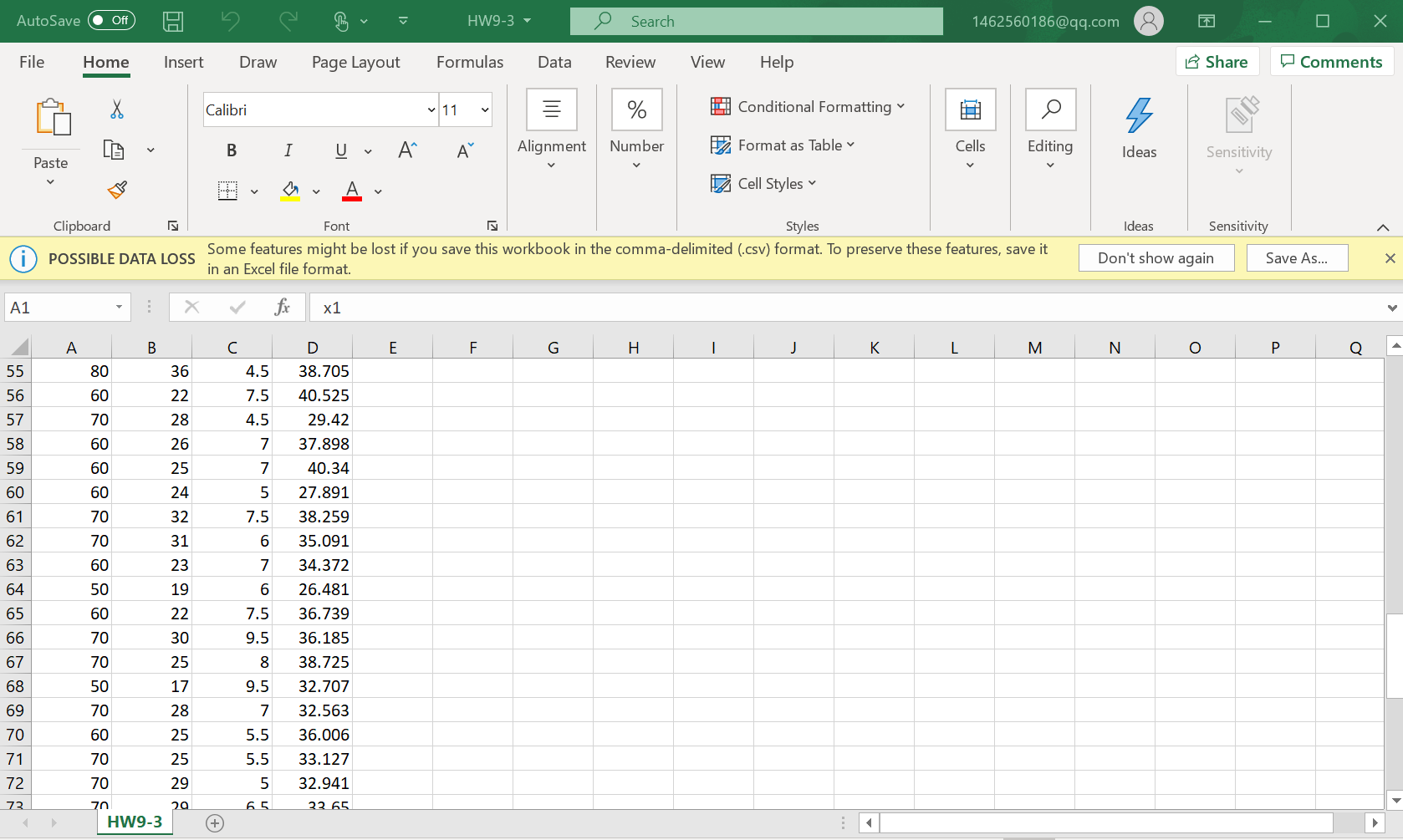 rate for your answer. Thanks for your help. HW9-3 X AutoSave Off