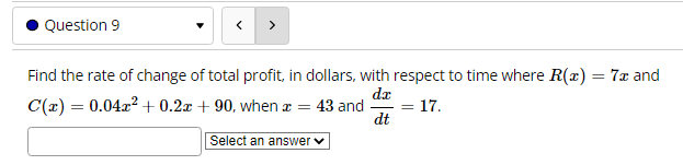 which need to be sold to maximize the profit. Select an answer