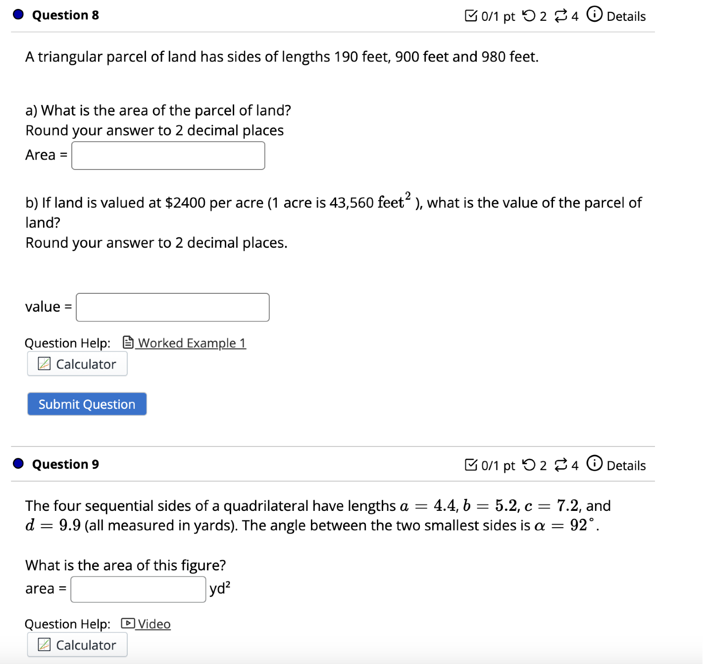 the second angle. Picture is not drawn to scale. There may be