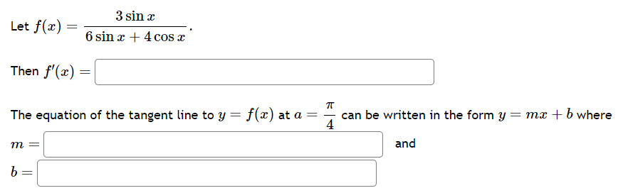 1. 3 sin r Let f(x ) = 6 sin x +