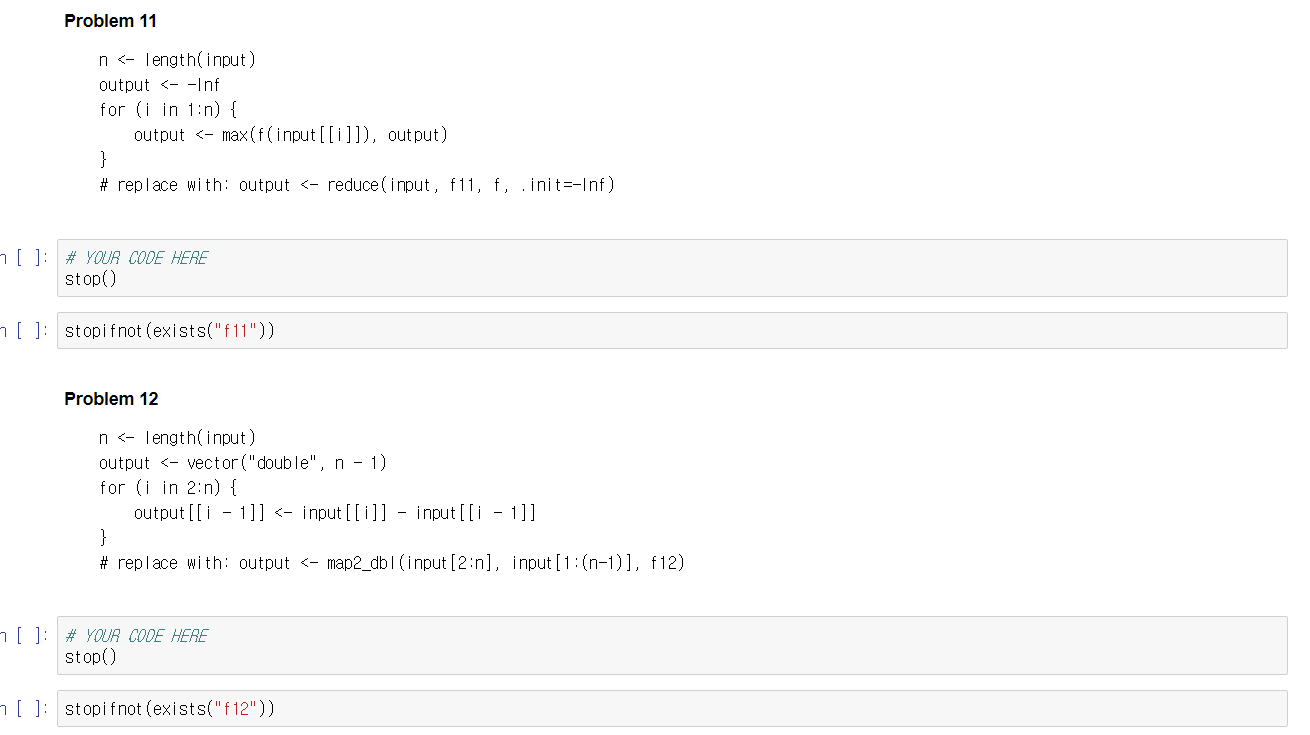 Can you give me the code for Question 12 through using R-programming?