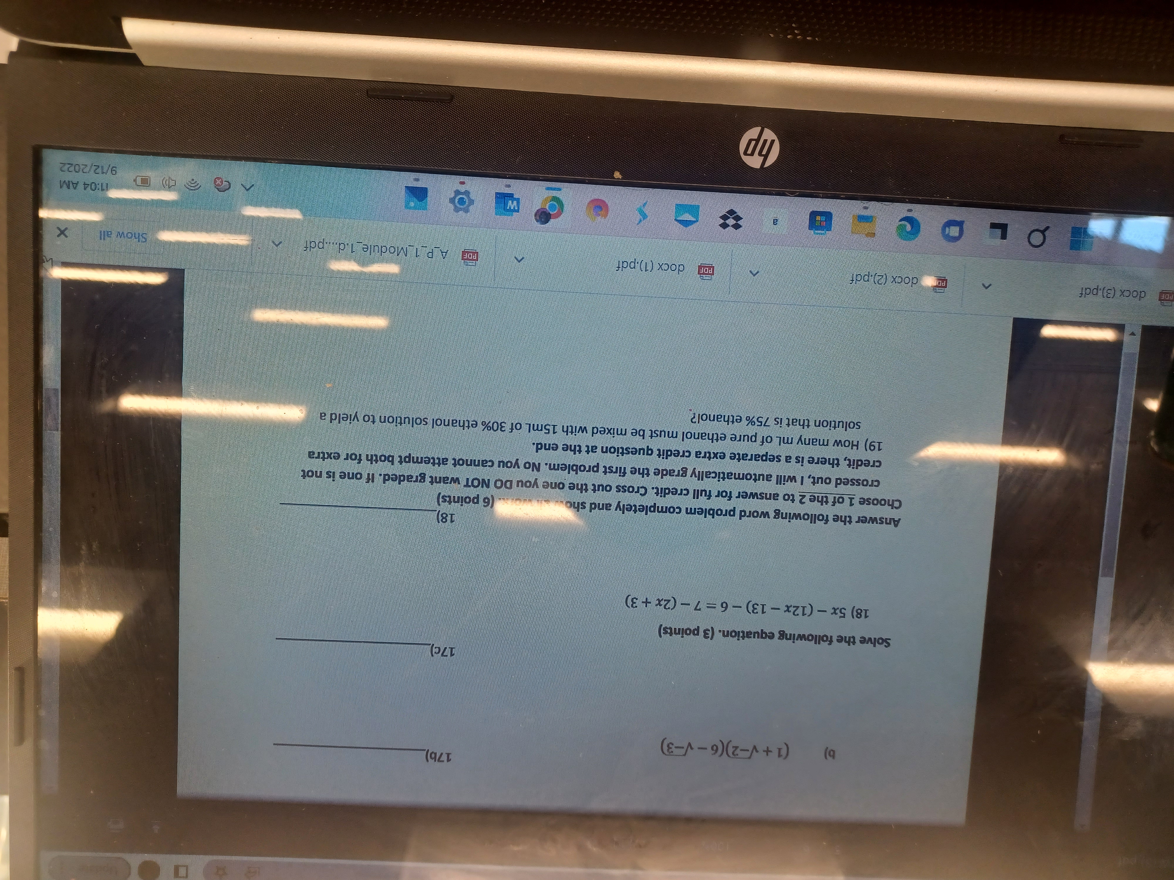 17b) b ) ( 1 + V - 2 ) (