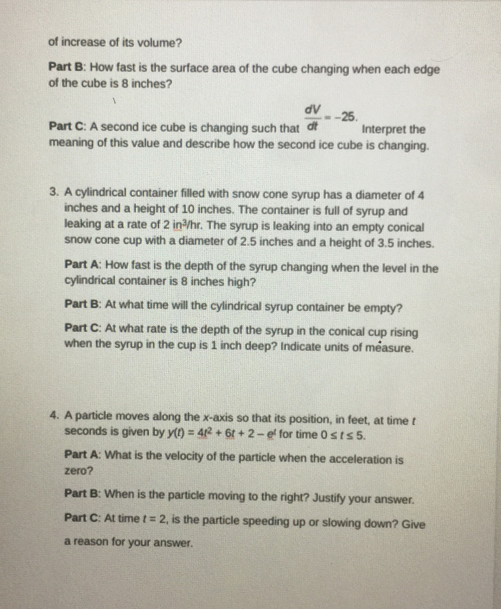 x Let g be a differentiable function such that g(0) = 0.