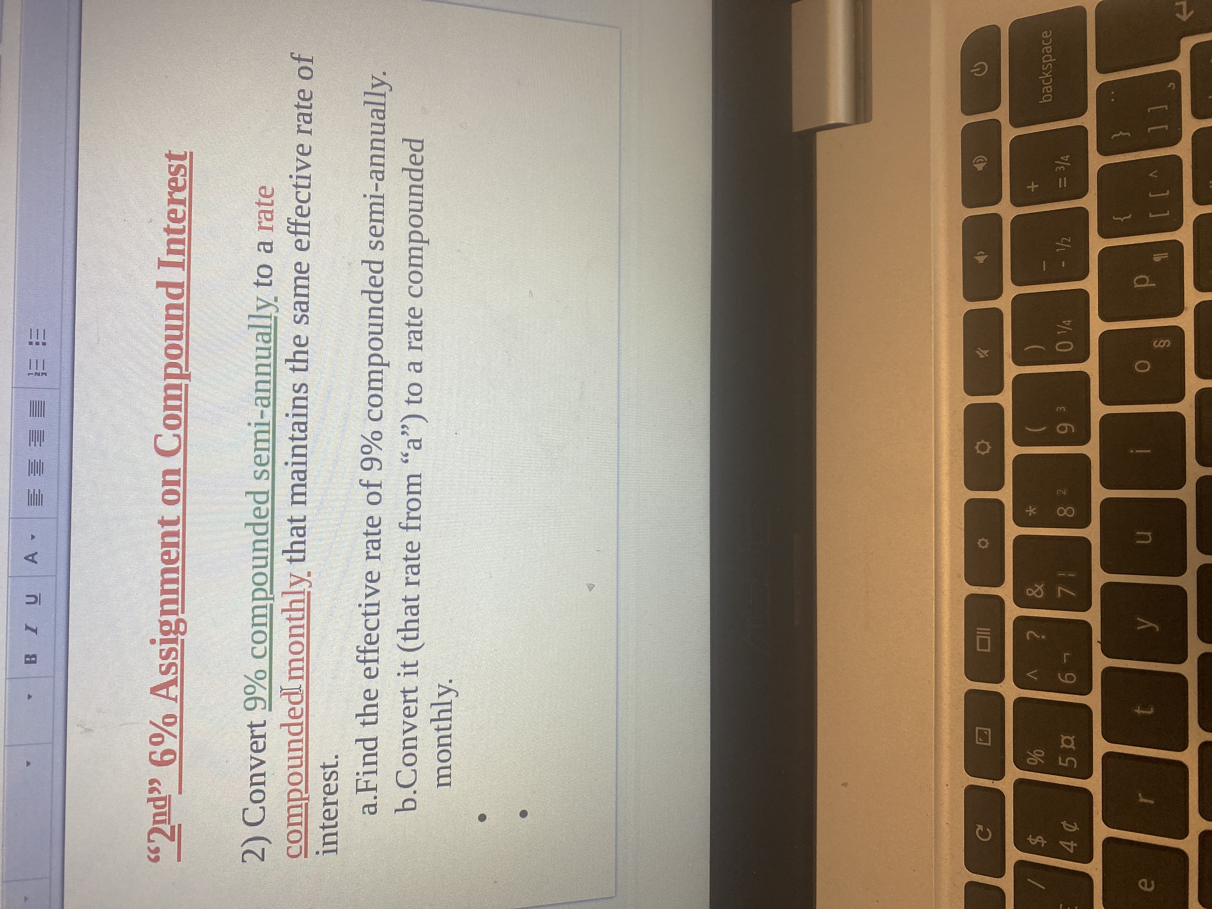  BI U A - "2nd" 6% Assignment on Compound Interest 2)