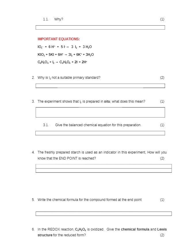 1.1. Why? (1) IMPORTANT EQUATIONS: 10; + 6 H- + 51