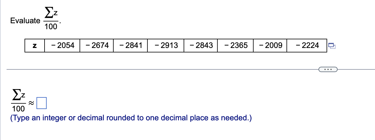 needed.)Given the values of y, evaluate _( - 0.2y). y 54 12