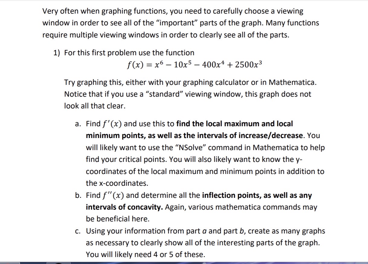 *HELP WITH MATHEMATICA CODES*PLEASE Very often when graphing functions, you need to