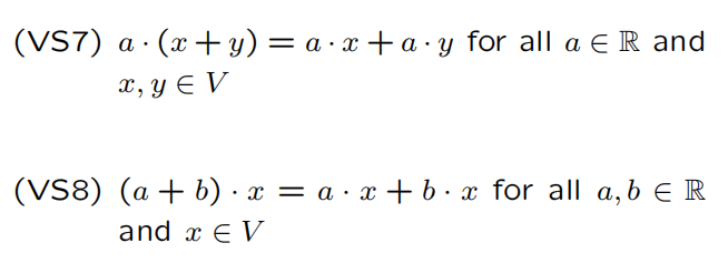 and x, y E V. Show directly from (VS1)- 1 (VS8) that