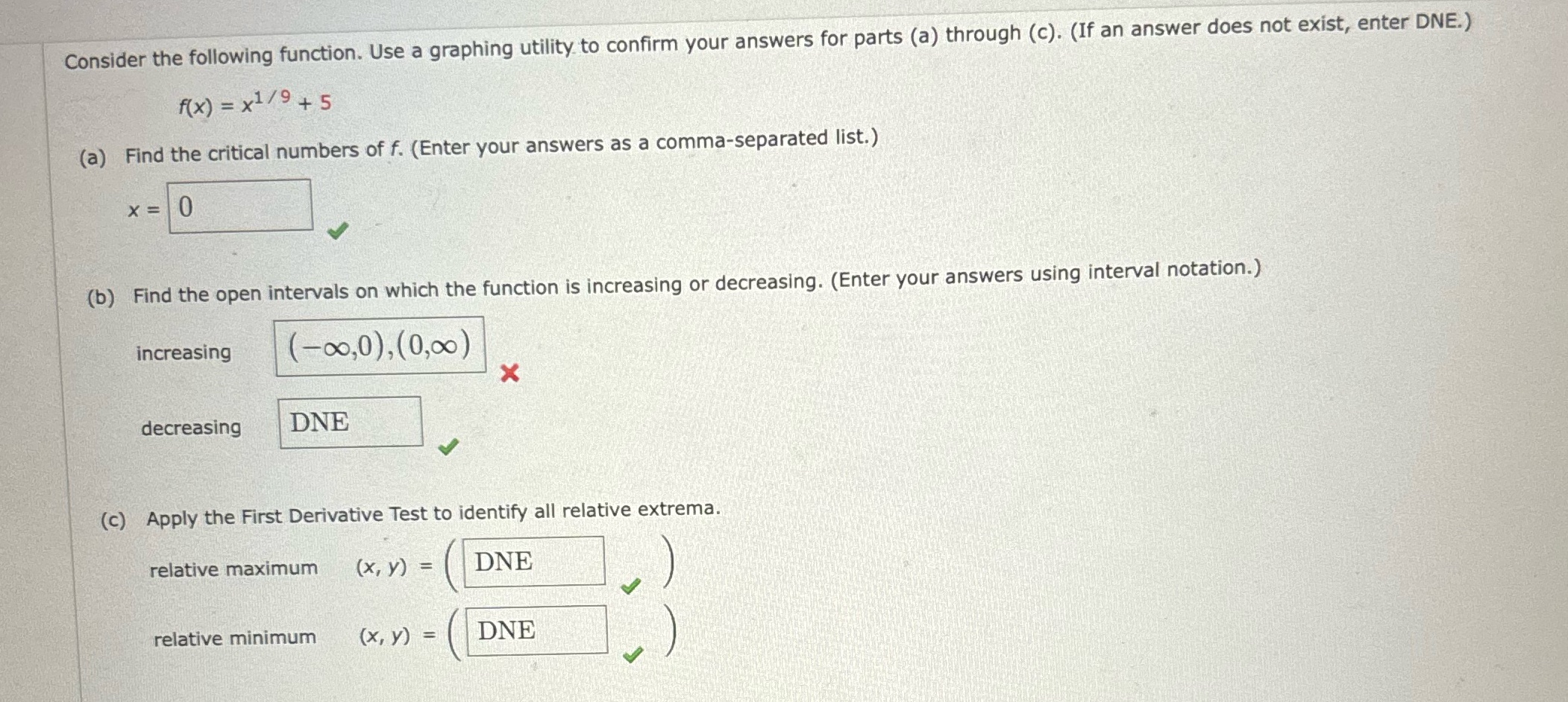Increasing Consider the following function. Use a graphing utility to confirm your