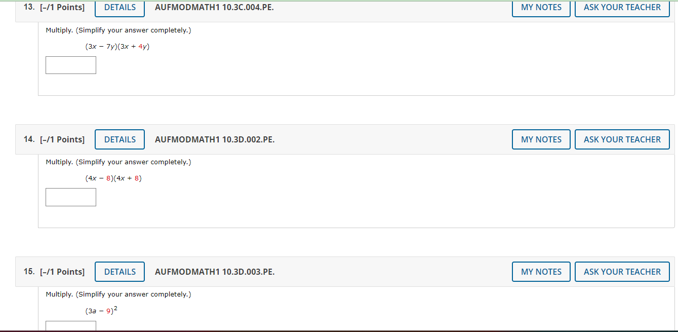 your answer completely.) (a - 3)(a