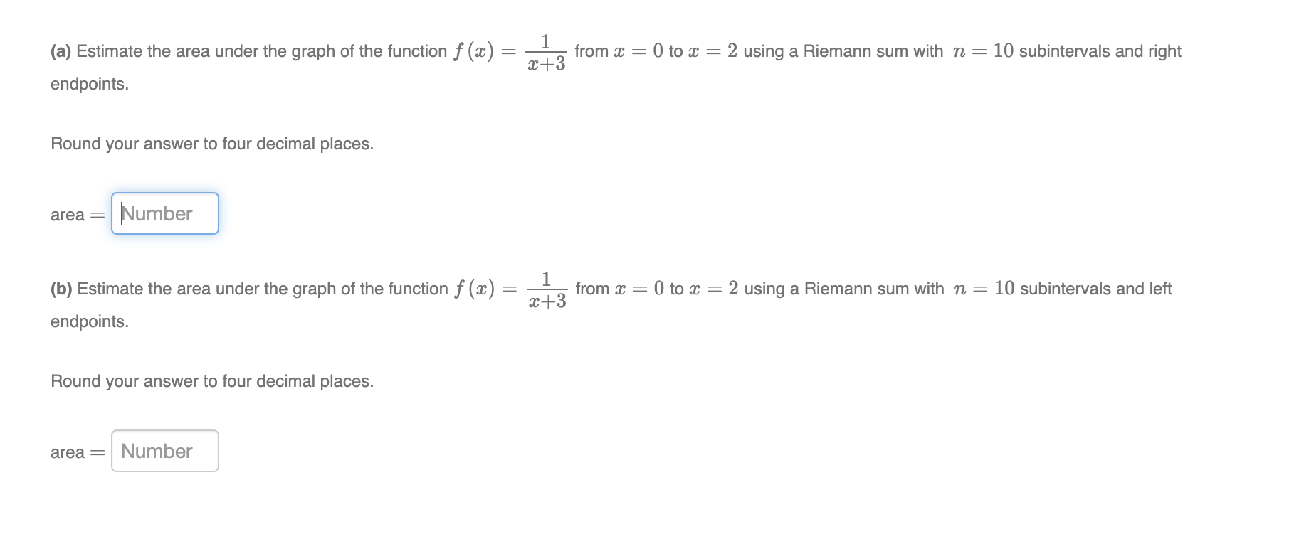 Help with this Calc problem 1 (a) Estimate the area under the