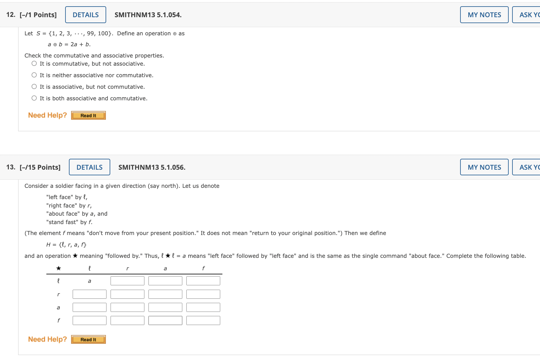 associative property O commutative property 0 both Need Help? _' _' 3.