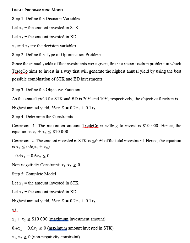 variables and constraints.Use the template shown below to answer the question. Show