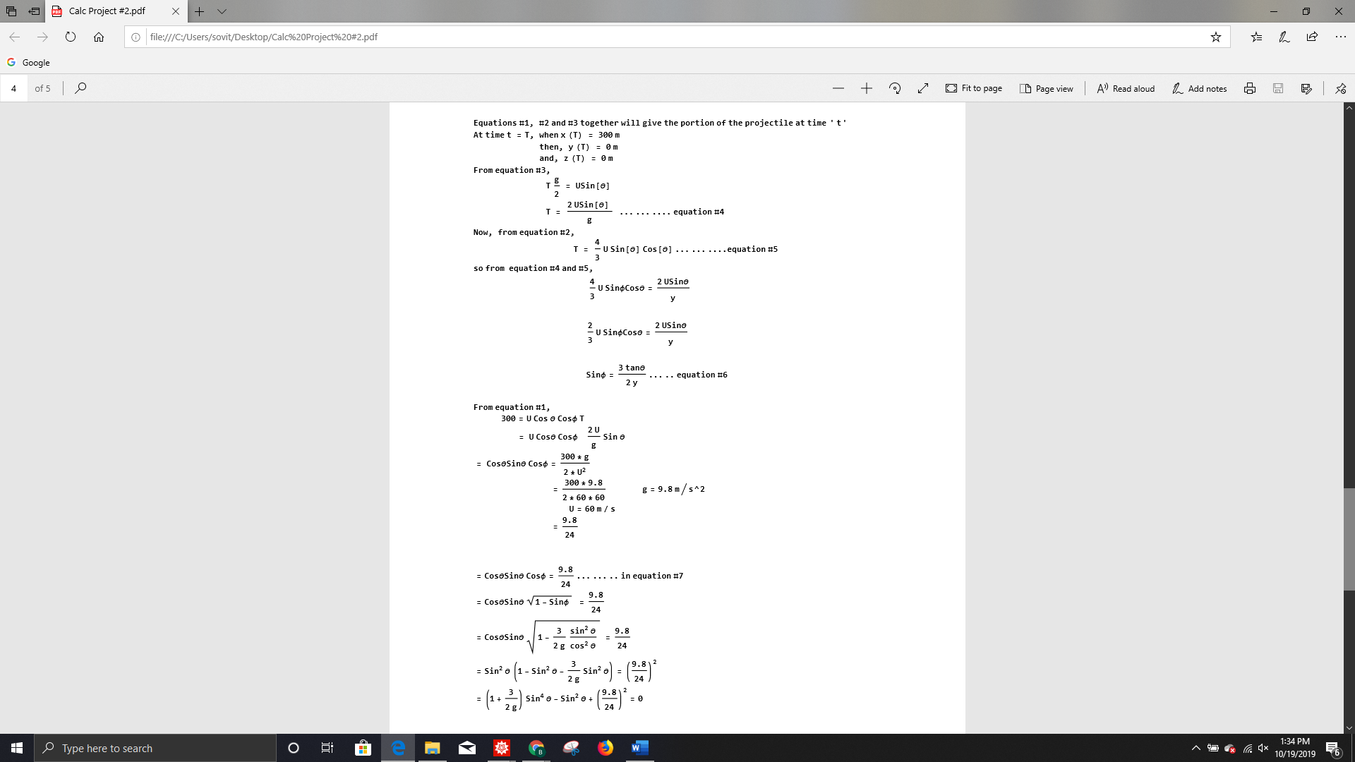 and are trying to hit a target 300 meters due east of