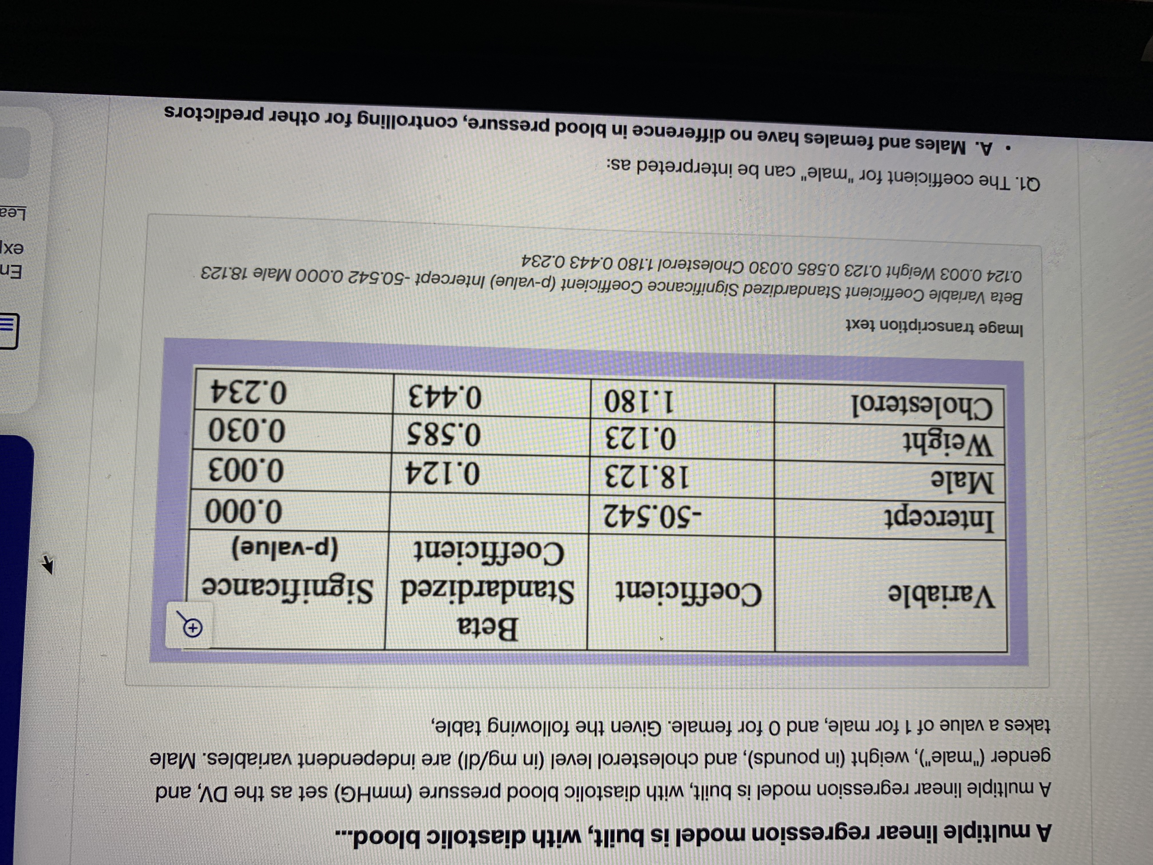 If the male subject participates in a healthy diet program and reduces