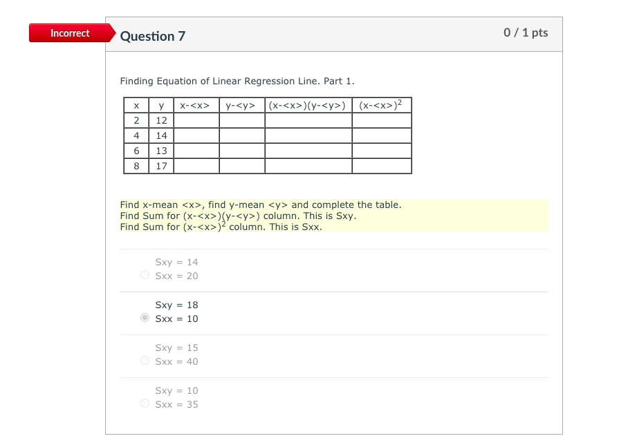 please help Incorrect Question 7 0 / 1 pts Finding Equation of