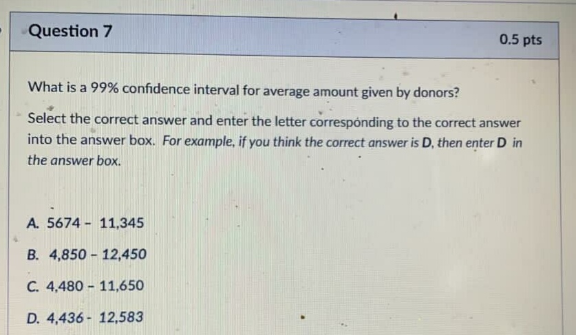 answer and enter the letter corresponding to the correct answer into the