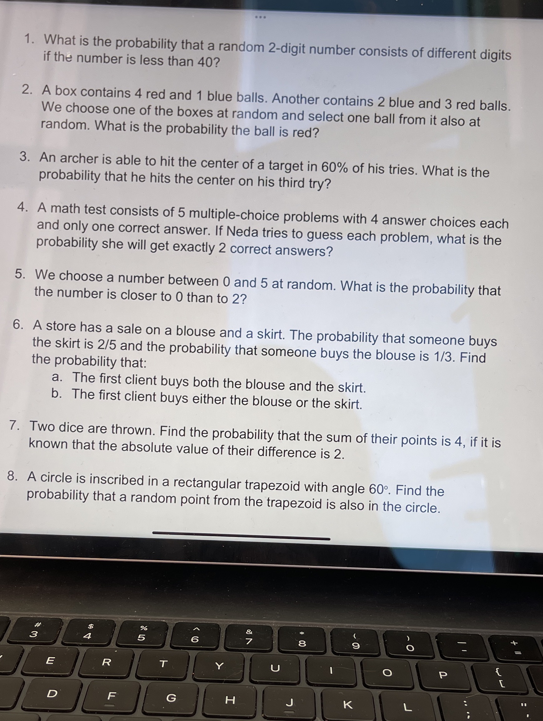 Can you help me solve this . . . 1. What is