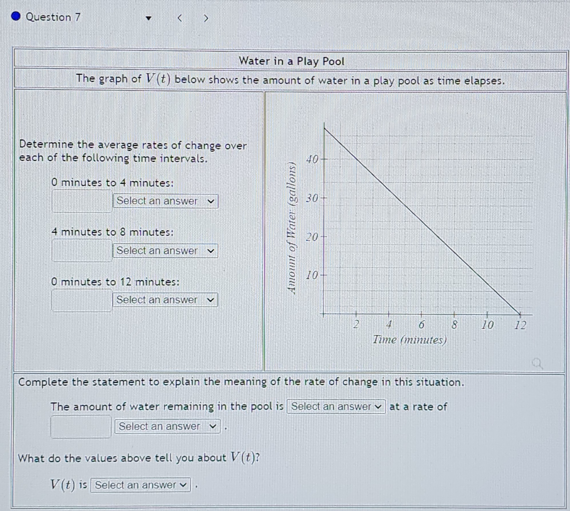 Need help answering this questions 7-10 correctly please. Question 7 Water in