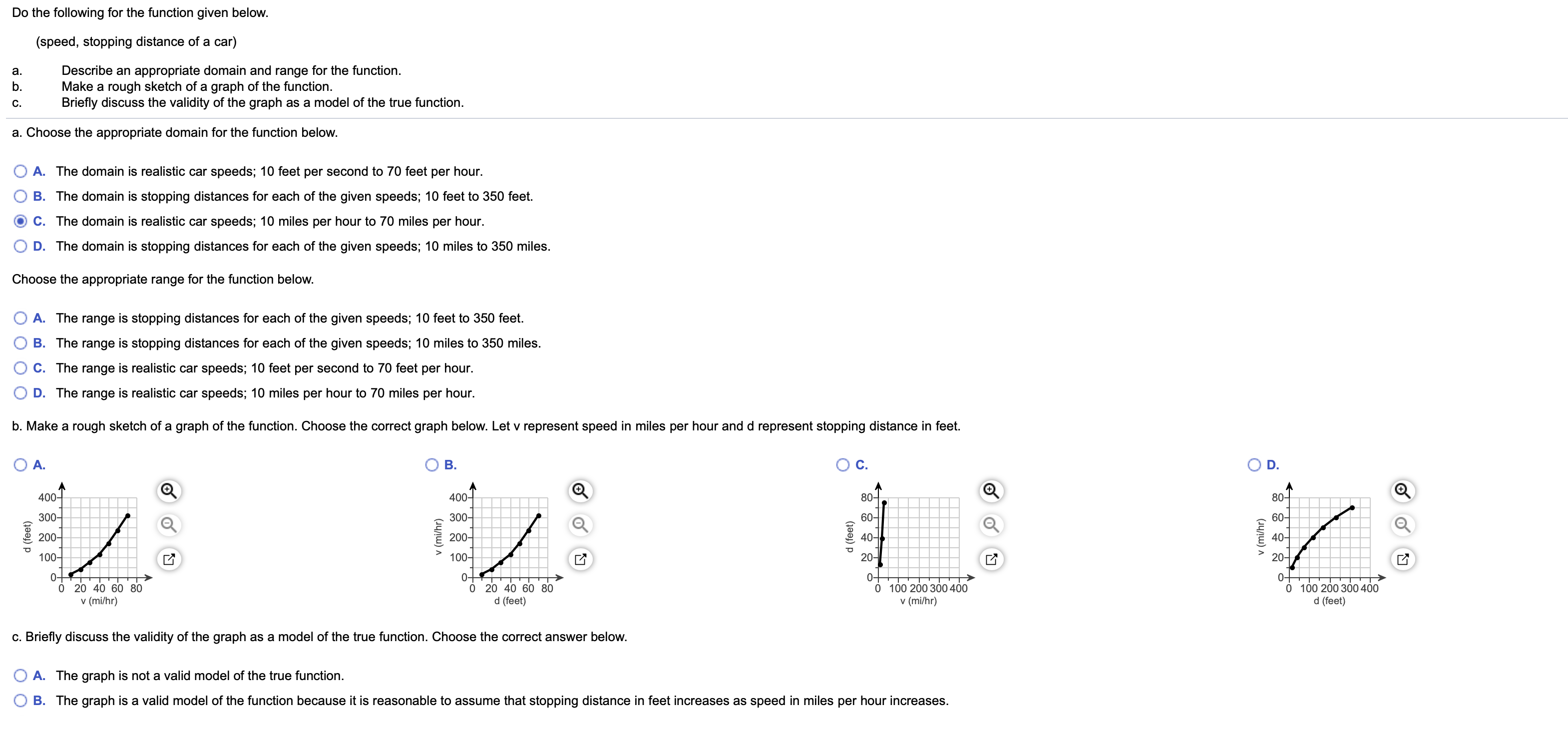 Answer the following Do the following for the function given below. (speed,